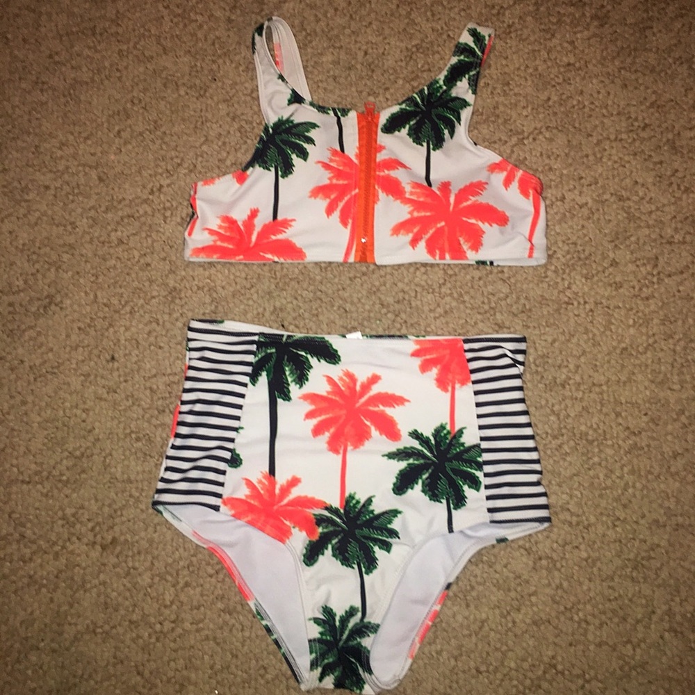 2 piece high wasted bathing suit!